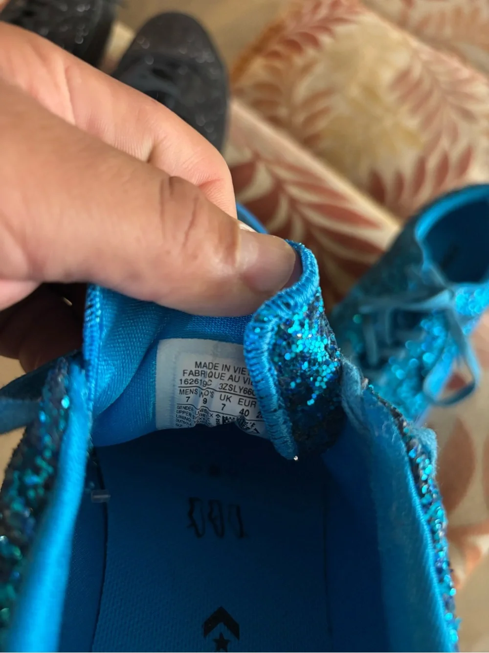 Converse Kids Glitter Lace-Up Sneakers - Black & Blue Teal